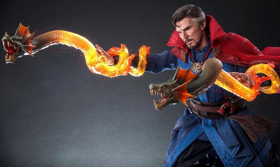 The new Doctor Strange action figure is terribly realistic and has a viper on his arm